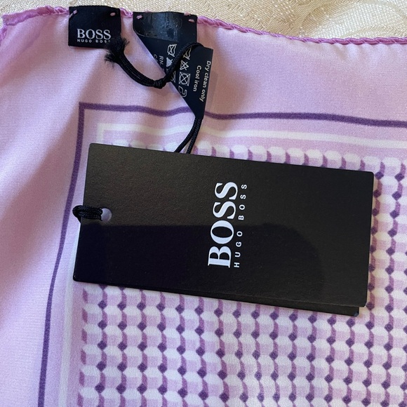 Hugo Boss Pink Pocket Square - Picture 4 of 5
